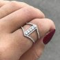 D/VVS1 0.55Ct Round Cut Diamond Wedding Ring 14k White Gold Finish