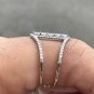 D/VVS1 0.55Ct Round Cut Diamond Wedding Ring 14k White Gold Finish