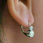VVS1/D 2.10Ct Round Cut Diamond Drop/Dangle Earrings 14K White Gold Finish