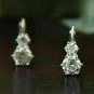 VVS1/D 2.10Ct Round Cut Diamond Drop/Dangle Earrings 14K White Gold Finish