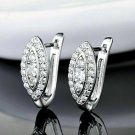 D/VVS1 2.00Ct Round Cut Diamond Huggie Hoop Earrings 14K White Gold Finish
