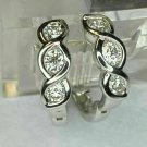 14K White Gold Finish 0.55Ct Round Cut D/VVS1 Simulated Diamond Earrings