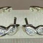 14K White Gold Finish 0.55Ct Round Cut D/VVS1 Simulated Diamond Earrings