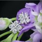 0.80Ct Round Cut VVS1/D Diamond Push Back Earrings 14K White Gold Finish