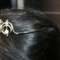 Victorian Inspired 11.80ct rose cut diamond pearl silver Hair jewelry tiara