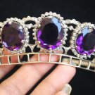 Victorian Inspired 10.20ct Rose Cut Diamond Amethyst 925 Wedding tiara