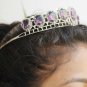 Victorian Inspired 10.20ct Rose Cut Diamond Amethyst 925 Wedding tiara