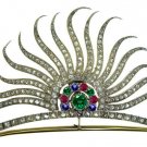 Victorian inspired 8.60cts rose cut diamond Gemstone 925 silver tiara crown