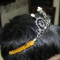 7.50ct Rose Cut Diamond Antique Look Silver Pearl Emerald Gemstone Tiara