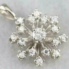 D/VVS1 1.35Ct Round Cut Cluster Pendant 14k White Gold Plated Pendant