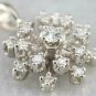 D/VVS1 1.35Ct Round Cut Cluster Pendant 14k White Gold Plated Pendant