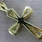 0.80Ctw Round Cut D/VVS1 Jesus Cross Pendant 14k Yellow Gold Over With Chain