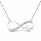 0.25Ct Round Cut 14k White Gold Finish Necklace Pendant With Chain
