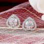 2.00Ct Round Cut D/VVS1 Valentine Heart Earrings 14K White Gold Finish