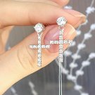 1.00Ctw D/VVS1 Diamond Cross Dangle Earrings 10k White Gold Plated