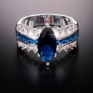D/VVS1 3.00Ct Marquise Cut Wedding Ring 14K White Gold Finish