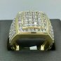 14k Yellow Gold Plated 3.50Ct Round Cut D/VVS1 Gent's Wedding Band Ring