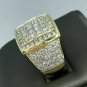 14k Yellow Gold Plated 3.50Ct Round Cut D/VVS1 Gent's Wedding Band Ring