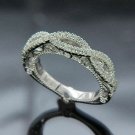 Twisted Engagement Wedding Ring 14k White Gold Finish 1.55Ct Round Cut