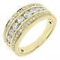 1.30Ctw Round Cut 14k Yellow Gold Plated Channel Wedding Band Ring