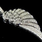 D/VVS1 1.30Ct Round Brilliant Cut Pendant 10K White Gold Plated Pendant