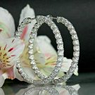 2.00Ct Round Cut Inside and Out Side D/VVS110k White Gold Finish Earrings