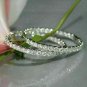 2.00Ct Round Cut Inside and Out Side D/VVS110k White Gold Finish Earrings