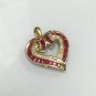 D/VVS 14K Yellow Gold Over 2.00Ct Princess Cut Ruby Valentine Heart Pendant