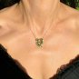 14K Yellow Gold Over 2.10Ct Round Cut D/VVS1 Emerald Heart Pendant