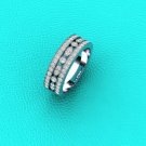 1.02Ct Round Cut D/VVS1 14k White Gold Over Half Eternity Band Ring