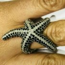 2.10Ct Round Cut Black & White Men's Octopus Ring 925 Sterling Silver