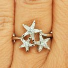 D/VVS1 2.00Ct Round Cut Star Shape Engagement Ring 10K White Gold Finish