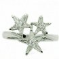 D/VVS1 2.00Ct Round Cut Star Shape Engagement Ring 10K White Gold Finish
