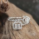 2.25Ct D/VVS1 Diamond Anniversary Engagement Ring 10K White Gold Finish