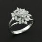 1.85Ctw D/VVS1 Baguette Round Cut Diamond Ring 10K White Gold Finish