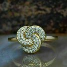 1.85Ct Round Cut D/VVS1 Wedding Engagement Ring 14K Yellow Gold Finish
