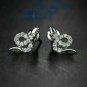 1.00Ct Round Brilliant Cut D/VVS1 Snake Earrings 14k White Gold Finish