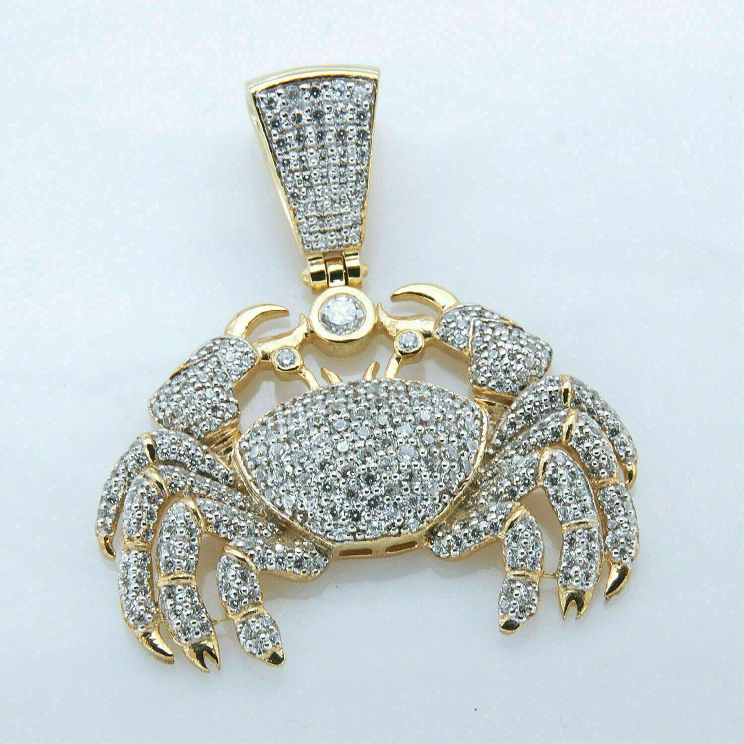 2.65Ct Round Cut D/VVS1 Diamond Zodiac Sign Pendant 14k Yellow Gold Over