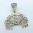 2.65Ct Round Cut D/VVS1 Diamond Zodiac Sign Pendant 14k Yellow Gold Over
