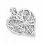 2.50Ct Round Cut Diamond Valentine Heart Cluster Pendant White Gold Finish