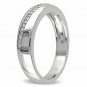14K White Gold Over With 0.40Ct Round Diamond Engagement Men's Band Ring