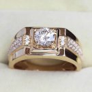 2.18Ct Round Diamond 14K Yellow Gold Finish Band Solitaire Engagement Ring