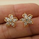 14k Yellow Gold Finish 2.55Ct Marquise Diamond 925 Silver Silver Earrings