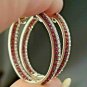 D/VVS1 1.00Ct Round Cut Diamond Huggie Earrings 14K White Gold Finish