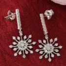 Gorgeous Dangle Earrings For Womens Round Cut Diamond 14k White Gold Finish