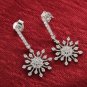 Gorgeous Dangle Earrings For Womens Round Cut Diamond 14k White Gold Finish