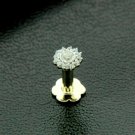 0.20ct Round Cut Diamond Nose Piercing Pin Stud Screw Yellow Gold Finish