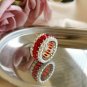 2.15Ct Round Brilliant Cut Red Garnet Wedding Band 14K White Gold Over