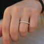 0.90Ct Round Cut D/VVS1 Diamond Wedding Ring 14K White Gold Finish