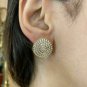 3.00Ct Round Cut D/VVS1 Diamond Cluster Earrings 14K Yellow Gold Finish